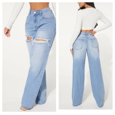 Accent knee rip denim-td - Thumbnail 4