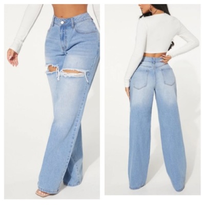 Accent Knee Rip Denim-TD