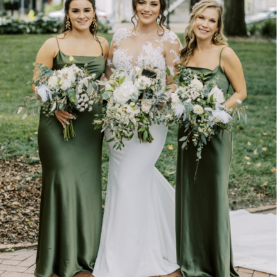 Green bridesmaid dresses floor length bd789 - Thumbnail 3