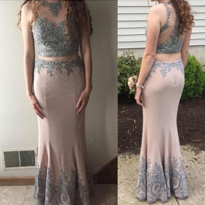 Prom Dresses Evening Gown with Appliques Beads