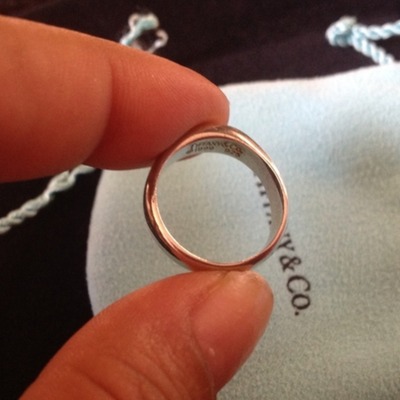 100% authentic tiffany & co. cushion ring