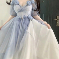 Sweet Elegant Princess Rose Flower Princess Fairy Wedding Dress - Thumbnail 5