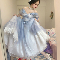 Sweet Elegant Princess Rose Flower Princess Fairy Wedding Dress - Thumbnail 1