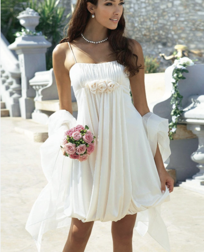 Spaghetti Straps Wedding Dresses Short Length Bridesmaid Dresses