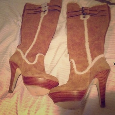 Authentic bebe boots with faux shearling - Thumbnail 2