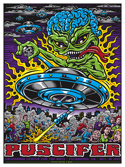 FOIL Puscifer (Escondido)18X24 screenprinted poster (AP signed and numbered)