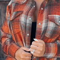 Temperament Check Long Sleeve Casual Shirt Tops - Thumbnail 2