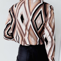 Fashion Elegant Long Sleeve Printed Shirt - Thumbnail 2