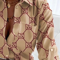 Women'S Printed Casual Long Sleeved Shirt - Thumbnail 2