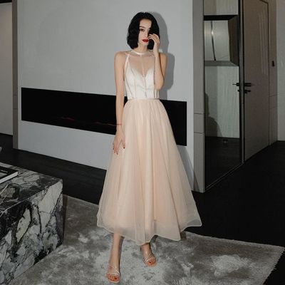 SP1100,Lovely Light Champagne Tea Length New Style Homecoming Dress,Tulle Short Prom Dress Party Dress