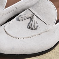 Best Wear Men's Hand Stitch Grey Shoes, Genuine Suede Attractive Tassels Loafer Formal Shoes - Thumbnail 1