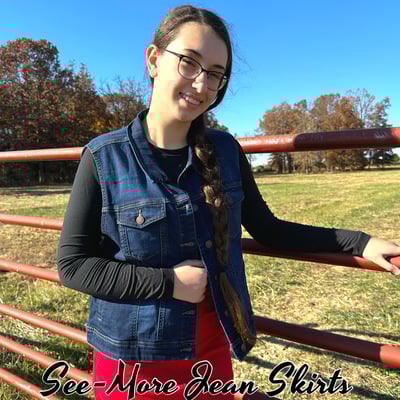 Jessa dark wash jean denim vest