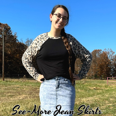 JUNGLE IN COLOR LONG SLEEVE TOP-Black, Red, Mustard