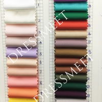 Charming Sheath V Neck Champagne Slik Satin Tea Length Bridesmaid Dresses - Thumbnail 2