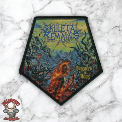 Skeletal remains woven patches