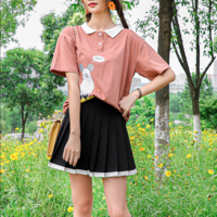 RETRO STRIPE" PLEATED SKIRT - Thumbnail 3