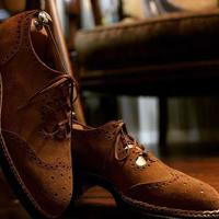 Decent Wear Men's Hand Stitch Unique Brown Shoes, Wingtip Lace Up Genuine Suede Formal Shoes - Thumbnail 1