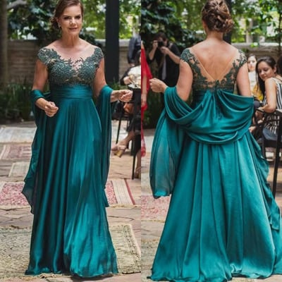 Mother of the bride dresses with appliques lace md45