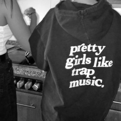 Pretty girls like trap music hoodie - Thumbnail 4