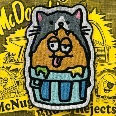 Nugget trashcat embroidered patch
