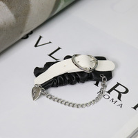 2pcs handmade soft leather side clip hair clip - Thumbnail 3