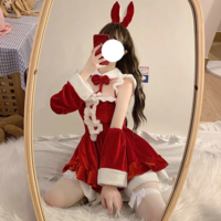 New  Kawaii Fashion Clothes New Arrival/ Red/Pink Kawaii Christmas Dress Set - Thumbnail 1