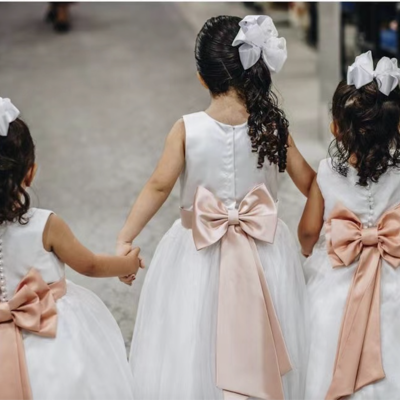 Flower girl dresses with sash fgd2 - Thumbnail 1