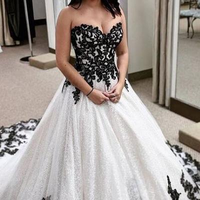 Mermaid sweetheart black lace long prom dresses - Thumbnail 1