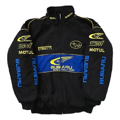 Vintage subaru world rally team black f1 jacket  - Thumbnail 3