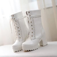 Sweet Princess High Heels Boots - Thumbnail 6