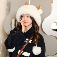 Cute deer ears knitted woolen hat - Thumbnail 3