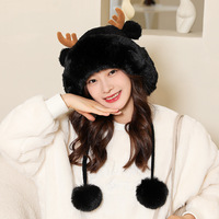 Cute deer ears knitted woolen hat - Thumbnail 4