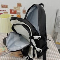 Kawaii Harajuku Cartoon Color Block Backpack - Thumbnail 7