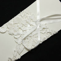 Whtie Vintage Style Lace Applique Rhinestone Wedding Bridal Long Gloves - Thumbnail 1