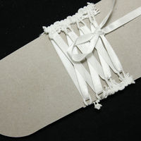 Whtie Vintage Style Lace Applique Rhinestone Wedding Bridal Short Gloves - Thumbnail 1