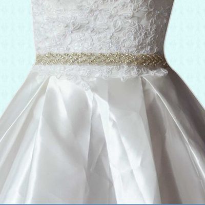 3 yards 2" white/ivory satin ribbon sash dress cake belt