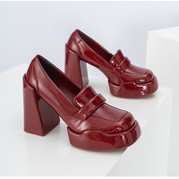 Thick-heeled patent leather Mary Jane high-heels - Thumbnail 4