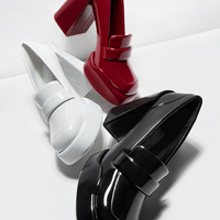 Thick-heeled patent leather Mary Jane high-heels - Thumbnail 8