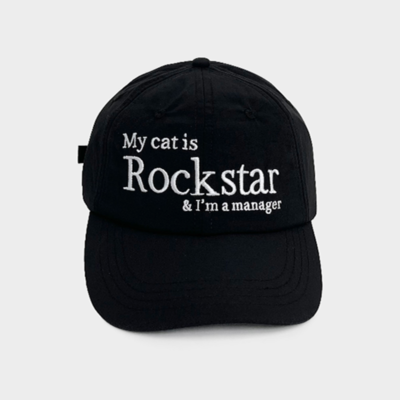 Free Shipping-MY CAT IS ROCKSTAR BASEBALL CAP