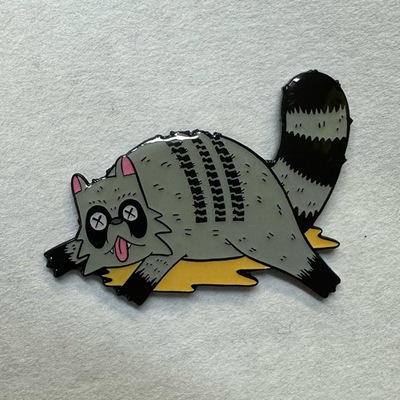 ROADKILL RACCOON  Enamel Pin (PP VERSION)