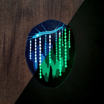 Glow In The Dark Glowworm Sticker