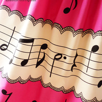 Music Lover Hot Pink Dress Retro Party Cocktail Bridesmaid Choir Birthday Concert Event Every Day Dress -Size XS,S,M,L,XL- - Thumbnail 1