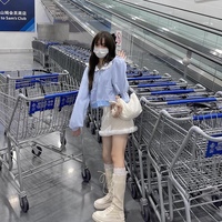 Korean Girl Women Cute Fashion Bow Pink Velvet Cool Chic Summer Spring Autumn Winter Short Mini Skirt - Thumbnail 4