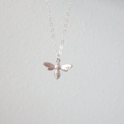 Little silver bee on sterling silver chain 