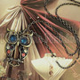 Retro Vintage Rhinestone Crystal Big OWL Pendant Necklace - Thumbnail 1