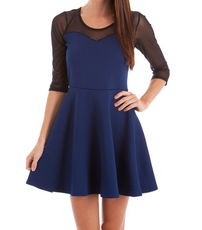 Navy Skater Dress