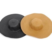 Large Floppy Straw Sun Hat - Thumbnail 1