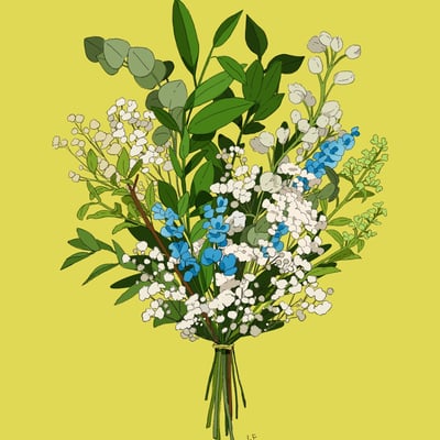 Greenery bouquet print  - Thumbnail 4