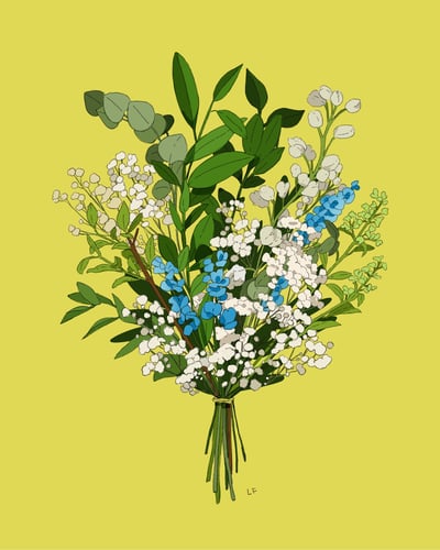 Greenery Bouquet Print 
