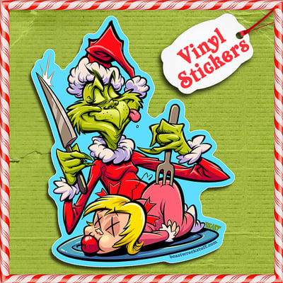 How the grinch ate christmas vinyl sticker